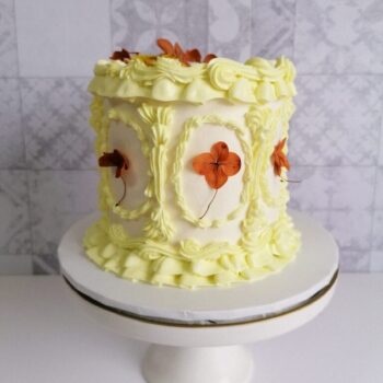 Bolo vintage amarelo outono 2