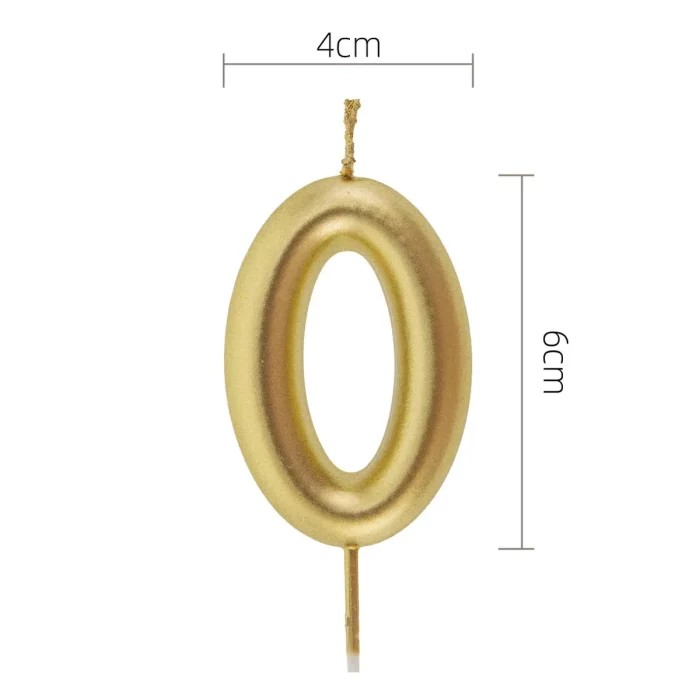 Velas Aniversário Números Dourado 0