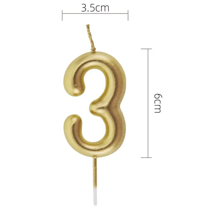 Velas Aniversário Números Dourado3