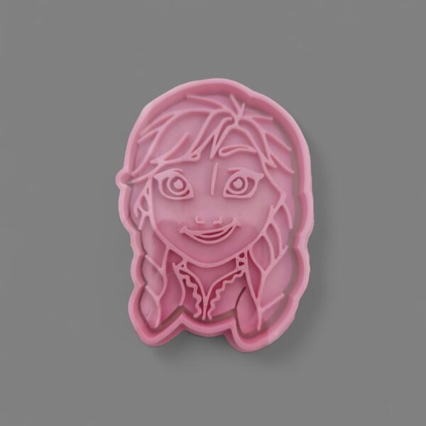 Cortador de bolacha Anna Frozen 11x8cm para bolachas decoradas e toppers