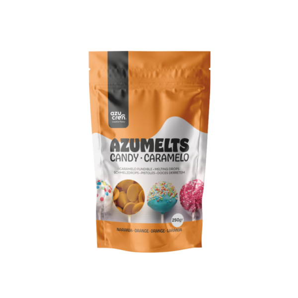 Cobertura laranja Azumelts para bolos e doces