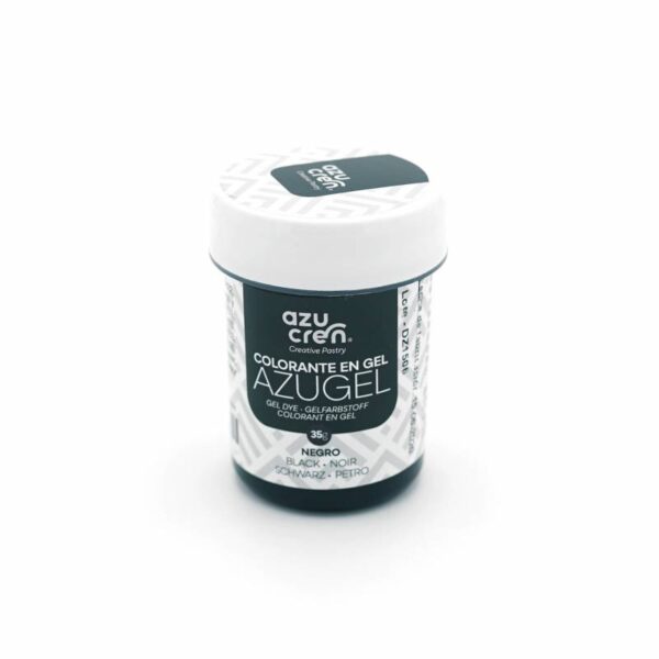 Corante Gel Preto Azugel 35g para decoração de bolos
