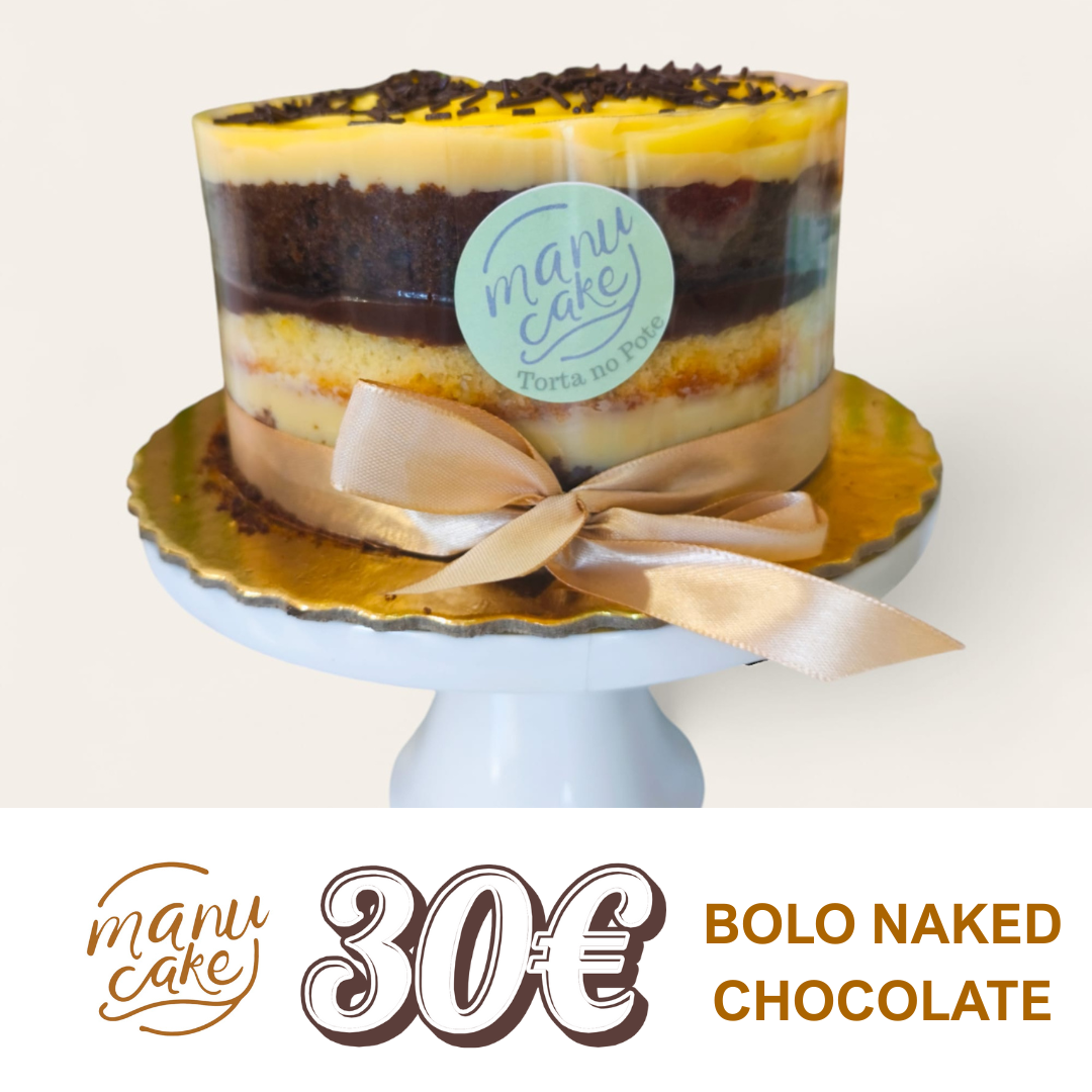 Bolo Naked serve ate 7 pessoas 30€