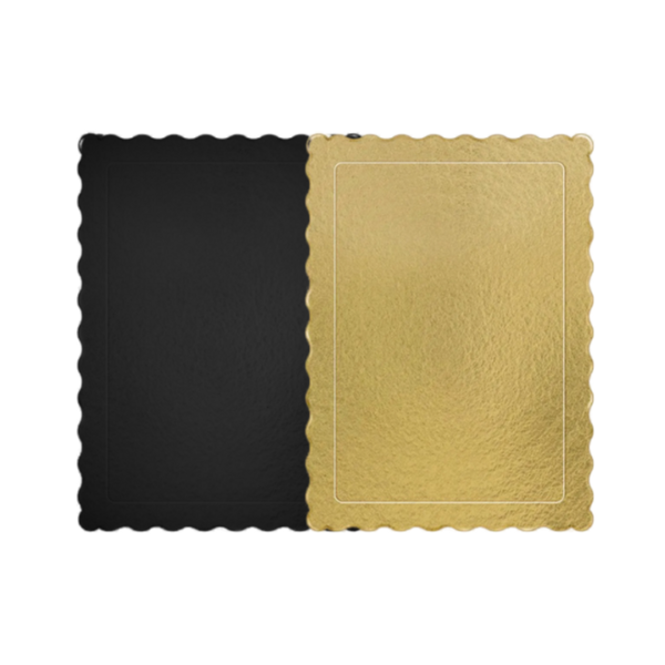 Base retangular dupla face dourada e preta 25x35cm – 3mm.