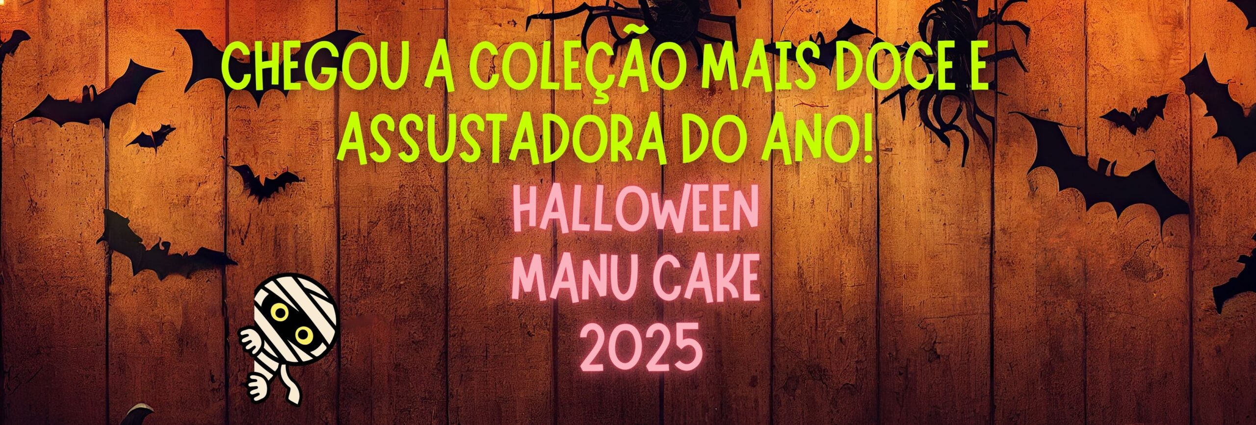 Banner mercado shops promoção de Páscoa bege e marrom