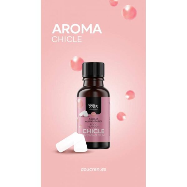 Aroma concentrado de chiclete 10 ml Azucren para confeitaria e padaria.